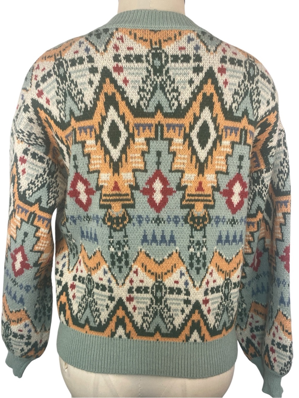 Rock & Roll Denim Multicolor Southwestern Pattern Knit Sweater Women’s Small - Picture 2 of 4